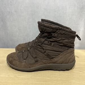 Skechers Reggae Fest Brown Suede Comfort Lined Ankle Boots Womens Size 9.5